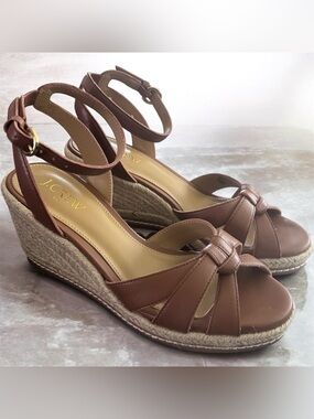 J.Crew Espadrille Wedge Sandals • Size 6 • Like New